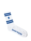 Alexander Mcqueen Stripe Skull Socks In White