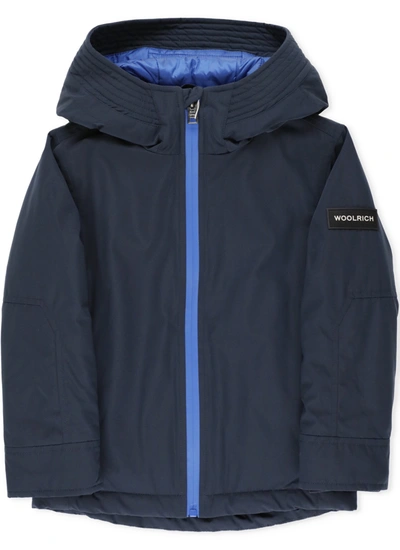 Woolrich Kids' Padded Down In Melton Blue
