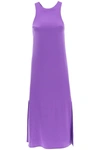 Loulou Studio Sula Satin Silk-blend Dress In Purple (purple)