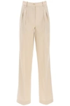 Loulou Studio Straight-leg Casual Pants In Beige (beige)