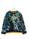 Dolce & Gabbana Boy's Marble-print Logo Sweatshirt In Multicolor