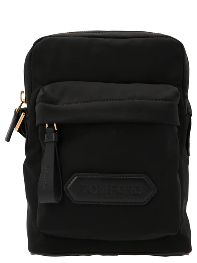 Tom Ford Messenger Vertical Mini Bag In Black