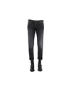 Pence Frayed Hem Dark Wash Jeans 18cm In Denim