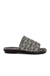 Loewe Anagram Jacquard Flat Slide Sandals In Blue