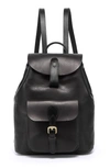 Old Trend Isla Small Leather Backpack In Black