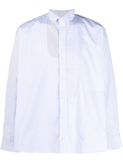 Henrik Vibskov Striped-pattern Cotton Shirt In Blue