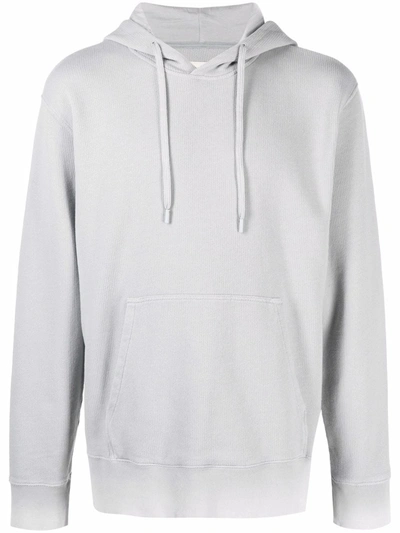 Folk Drawstring Pullover Hoodie In Blue