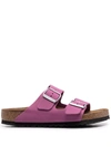 Birkenstock Madrid Big Buckle Slide Sandal In Pink