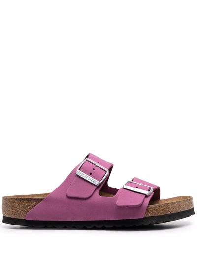 Birkenstock Madrid Big Buckle Slide Sandal In Pink