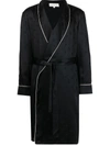 Fleur Du Mal Jacquard Silk Gown In Black