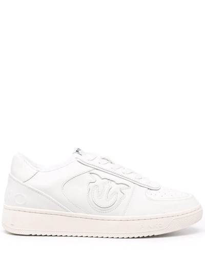 Pinko Embossed-logo Low-top Trainers In White