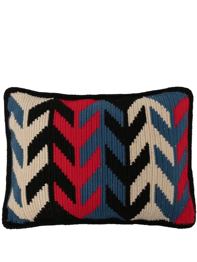 Colville Arrow Jacquard Rectangular Cushion In Black