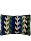 Colville Arrow Jacquard Rectangular Cushion In Black