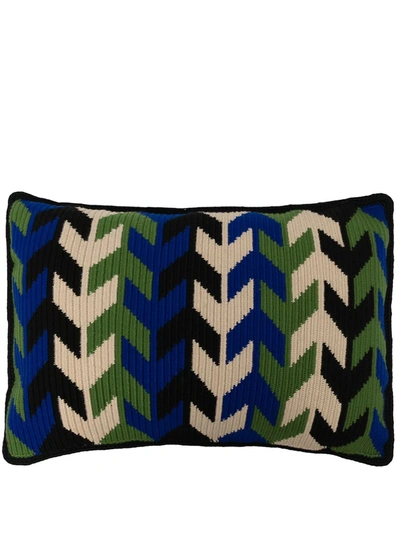 Colville Arrow Jacquard Rectangular Cushion In Black