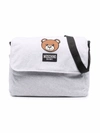 Moschino Toy Bear Patch Changing Bag In Grey