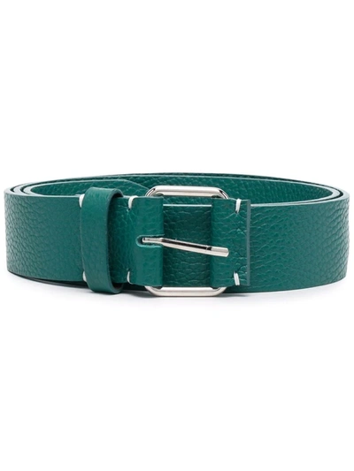 P.a.r.o.s.h. Buckled Leather Belt In Green