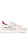 DSQUARED2 CONTRAST-PANEL LOW-TOP SNEAKERS