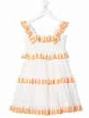 Zimmermann Kids' Little Girl's & Girl's Tropicana Scallop Tiered Dress In White