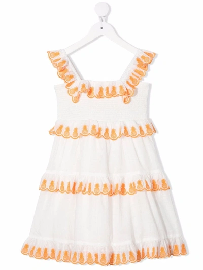 Zimmermann Kids' Little Girl's & Girl's Tropicana Scallop Tiered Dress In White