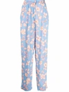 FORTE FORTE FLORAL-PRINT STRAIGHT-LEG TROUSERS