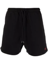 424 EMBROIDERED-LOGO TRACK SHORTS