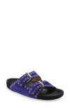 Isabel Marant Lennyo Buckled Suede Sandals In Purple