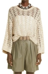 BRUNELLO CUCINELLI LINEN & SILK BLEND PULLOVER