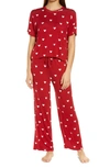 Honeydew Intimates All American Knit Pajama Set In Vixen Hearts
