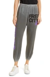 Freecity Let's Go Supervintage Joggers In Grey Art