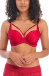 Freya Temptress Underwire Contour Plunge Bra In Cherry