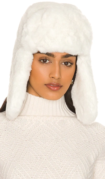 Adrienne Landau Faux Fur Hat In Ivory