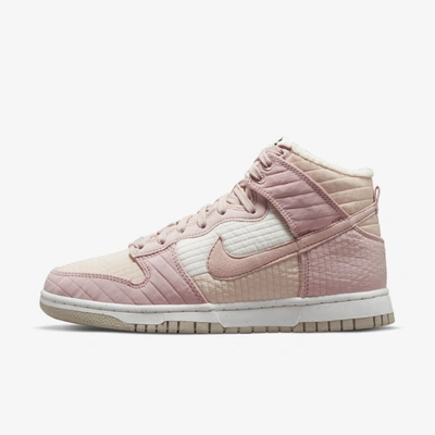 Nike Dunk High Lx Women's Shoes In Pearl White,rattan,pink Oxford,sail