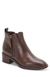 Blondo Samara Waterproof Leather Bootie In Brown Leather