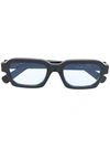 Retrosuperfuture Caro Rectangular-frame Sunglasses In Black