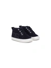 DOLCE & GABBANA EMBROIDERED-DG HIGH-TOP SNEAKERS