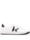 Kenzo Men's Kourt Leather Low-top Sneakers In White