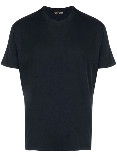 Tom Ford Classic Short-sleeve T-shirt In Blue