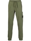 STONE ISLAND DRAWSTRING COTTON TRACK PANTS