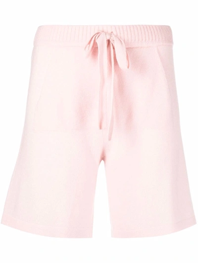 P.a.r.o.s.h Cashmere-knit Drawstring Shorts In Pink