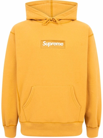 Supreme Box Logo Hoodie In Orange