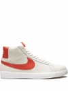 Nike Sb Zoom Blazer Mid Skate Shoes In Summit White,summit White,summit White,university Red