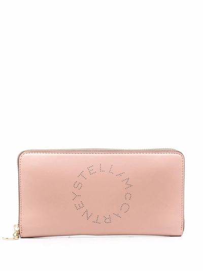 Stella Mccartney Stella Logo Continental Wallet In Pink