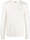 Jil Sander Off-white Layered Knit Sweater In White