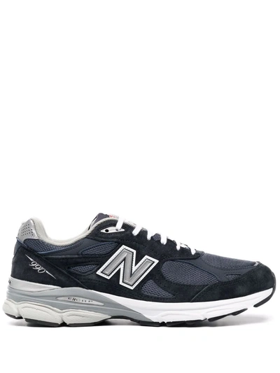 New Balance Made In Usa 990v3 Sneakers In Leather In Blue