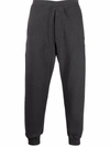 Alexander Mcqueen Man Joggers With Charcoal Selvedge Band In Grey