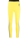 Etro Yellow Polyamide Logo Leggings In Gelb