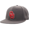 Top Of The World Men's Charcoal Oklahoma Sooners Team Color Fitted Hat In Charcoal
