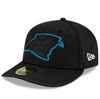 NEW ERA NEW ERA BLACK CAROLINA PANTHERS 2021 NFL SIDELINE ROAD LOW PROFILE 59FIFTY FITTED HAT