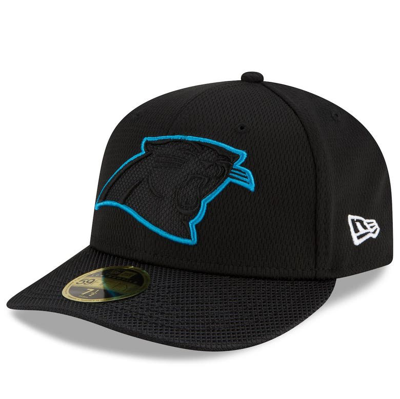 New Era Men's Black Carolina Panthers 2021 Nfl Sideline Road Low Profile 59fifty Fitted Hat