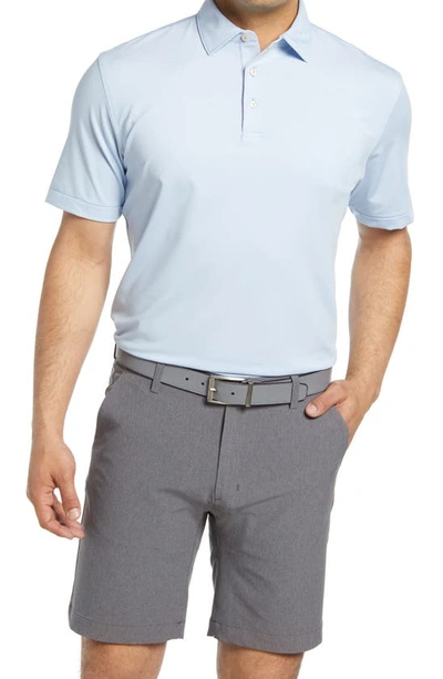 Peter Millar Jubilee Stripe Short Sleeve Stretch Jersey Polo In Tropical Blue